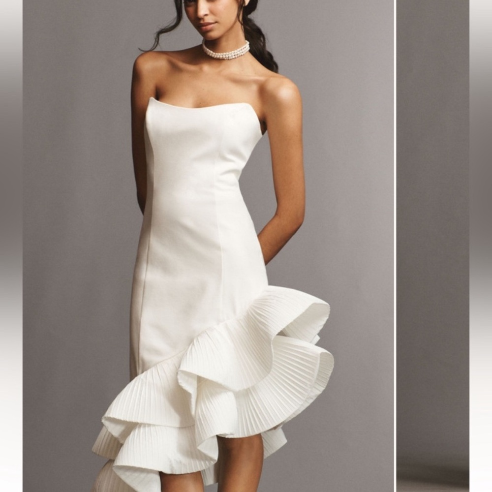 Flamenco Hem Asymmetrical Midi Dress